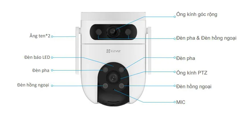 Thông Số Camera Ezviz H9C 6Mp