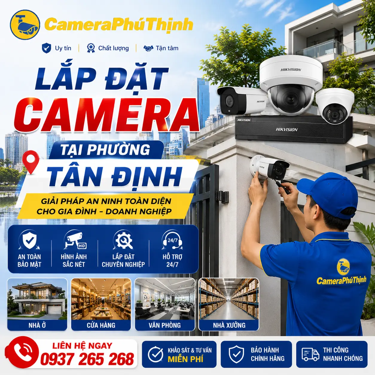 Dịch vụ lắp camera phường Tân Định